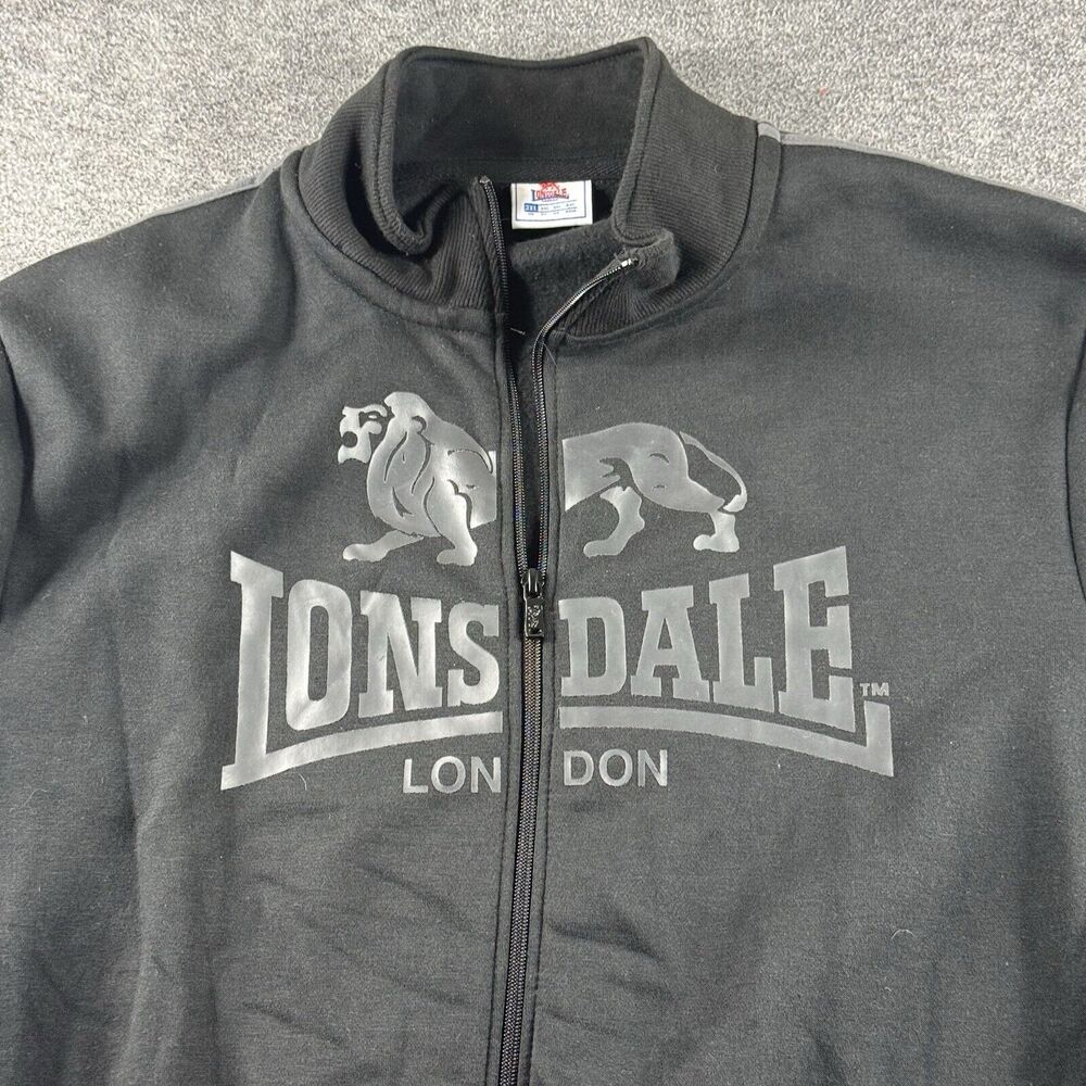 Vintage Lonsdale London Sweatshirt Big Logo Black Men's size 3XL